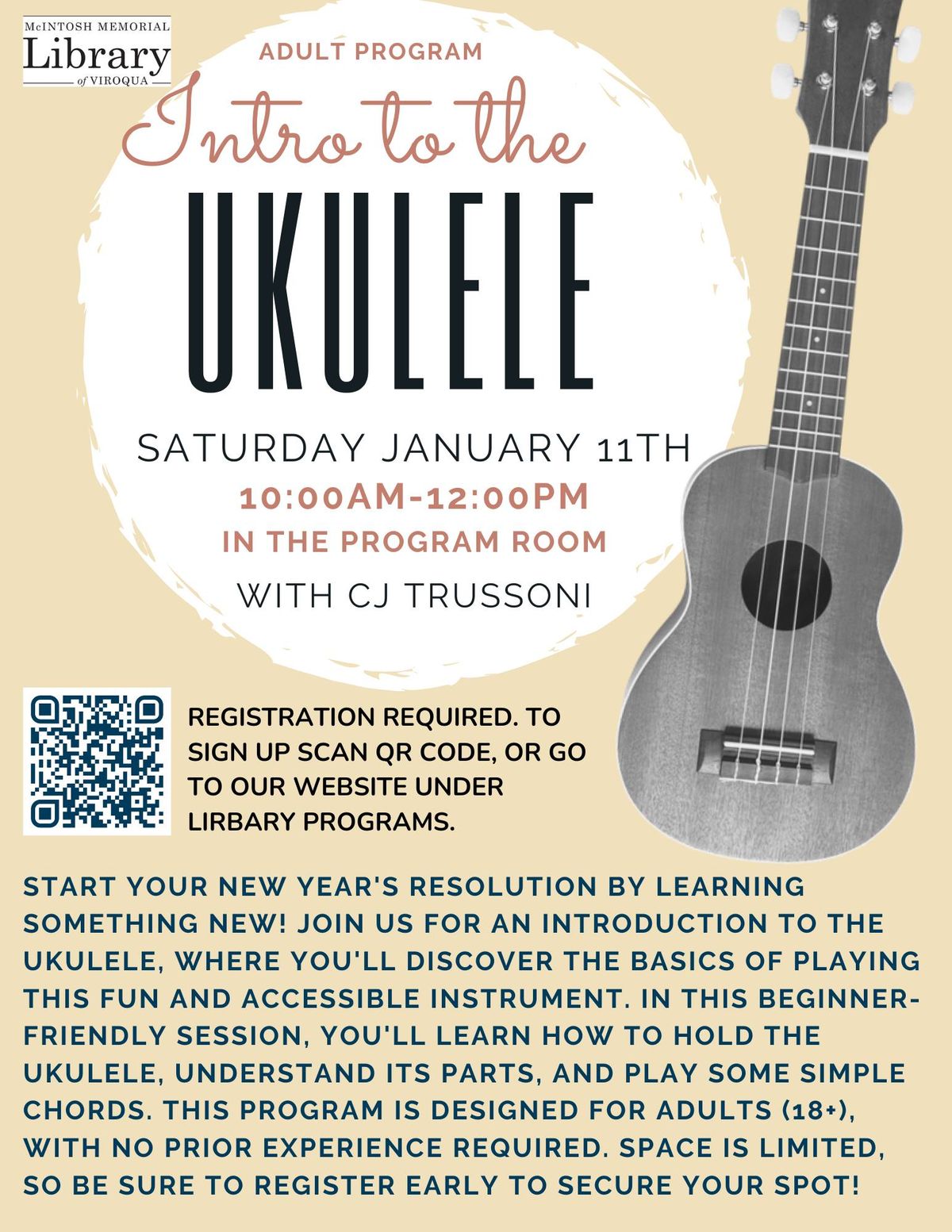 Intro to the Ukulele Adult Program