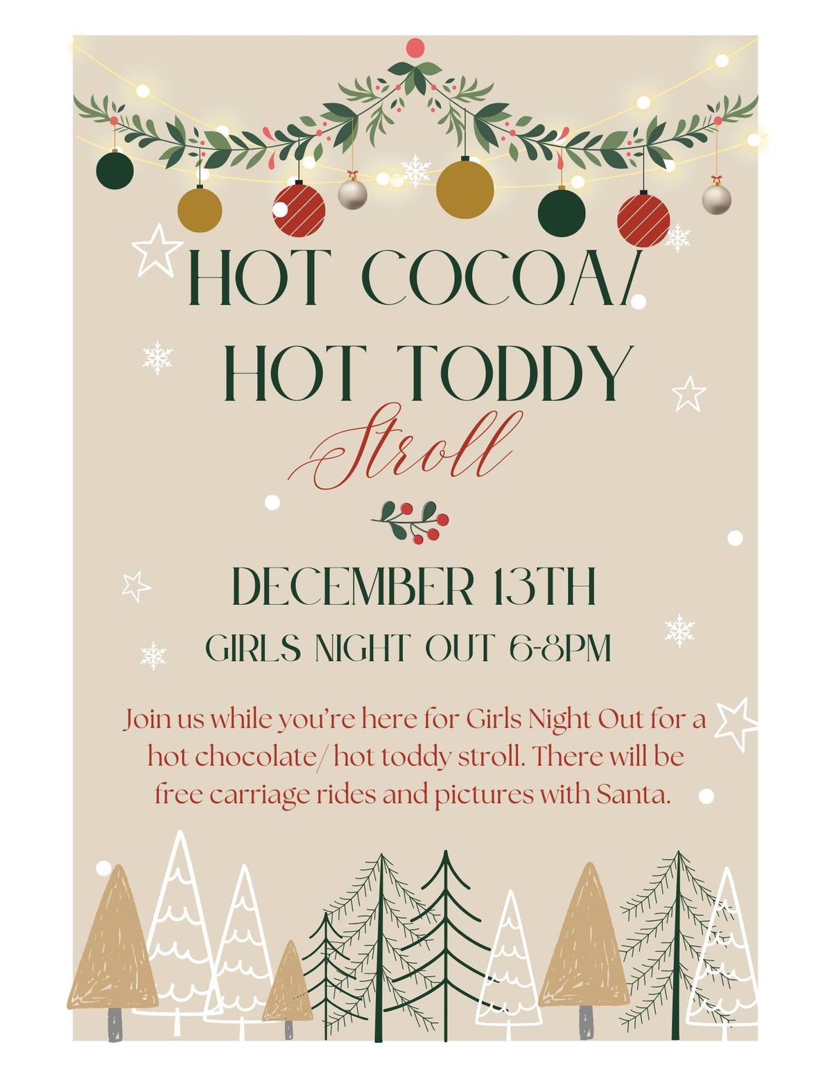 Girls Night Out Hot Cocoa\/Hot Toddy Stroll