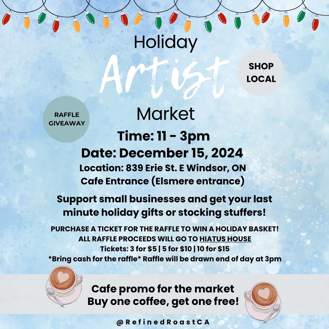 Holiday Artist Market @ Refined Roast