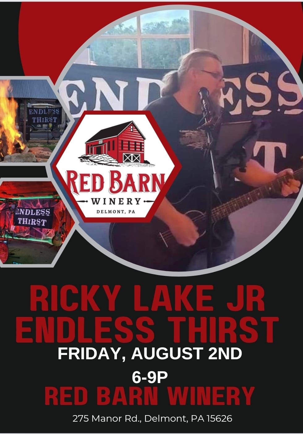 Ricky Lake Jr.\/Endless Thirst returns to the Red Barn Winery