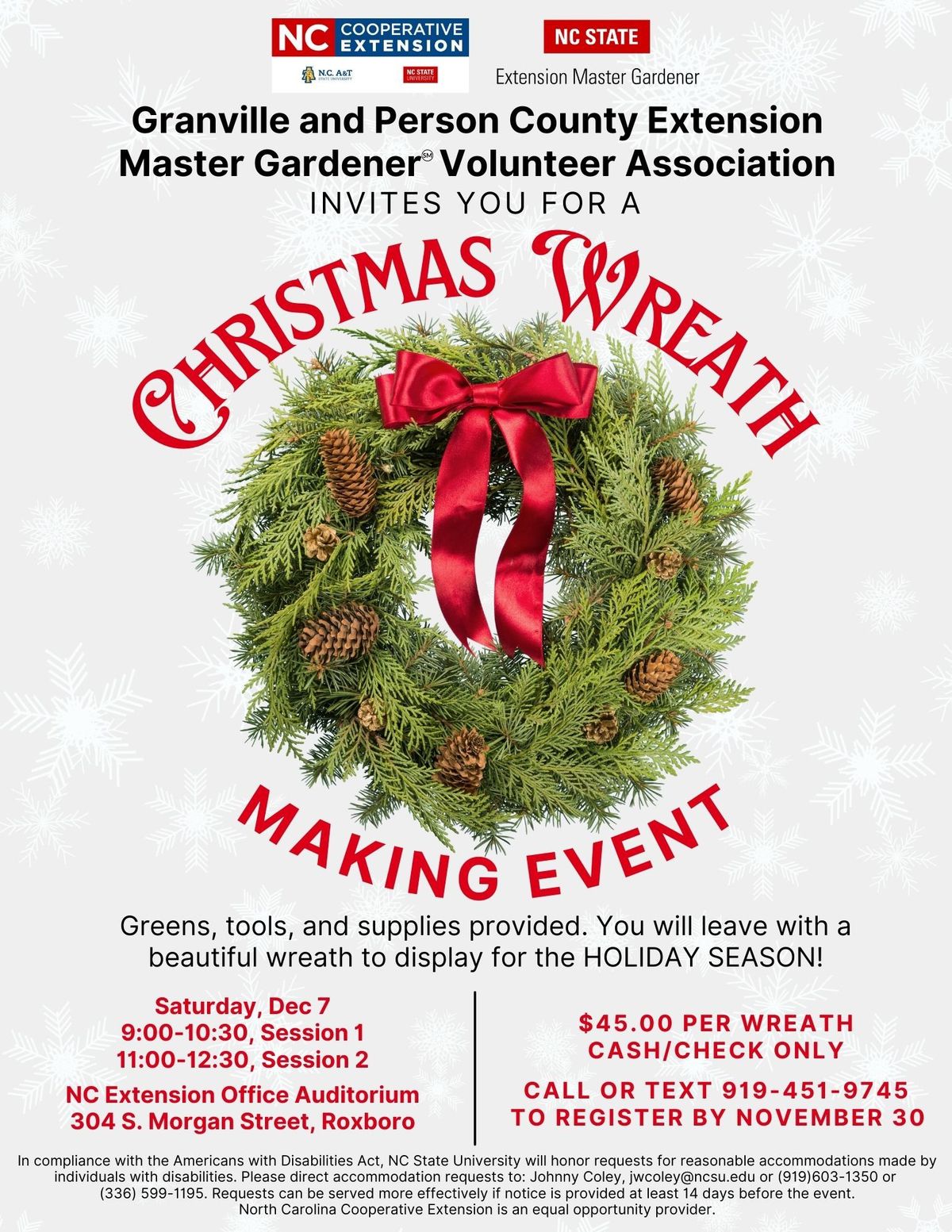 Wreath Making Event