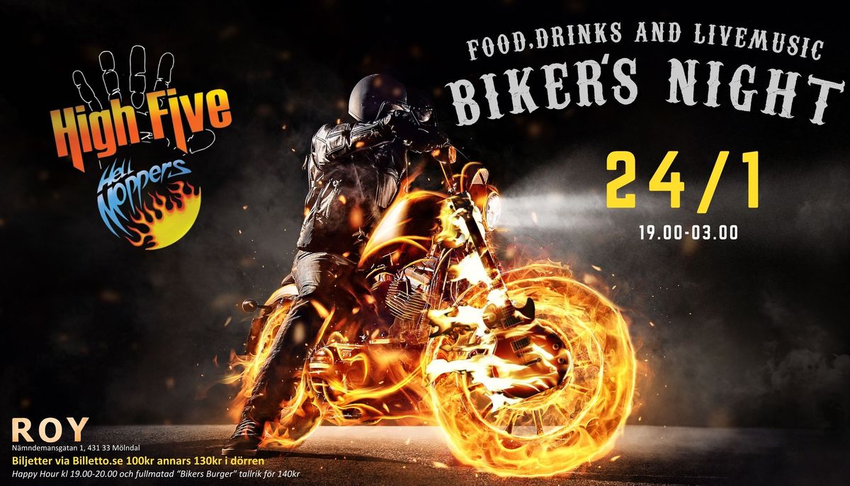 Livemusik & Biker's Night med High Five Hellmoppers