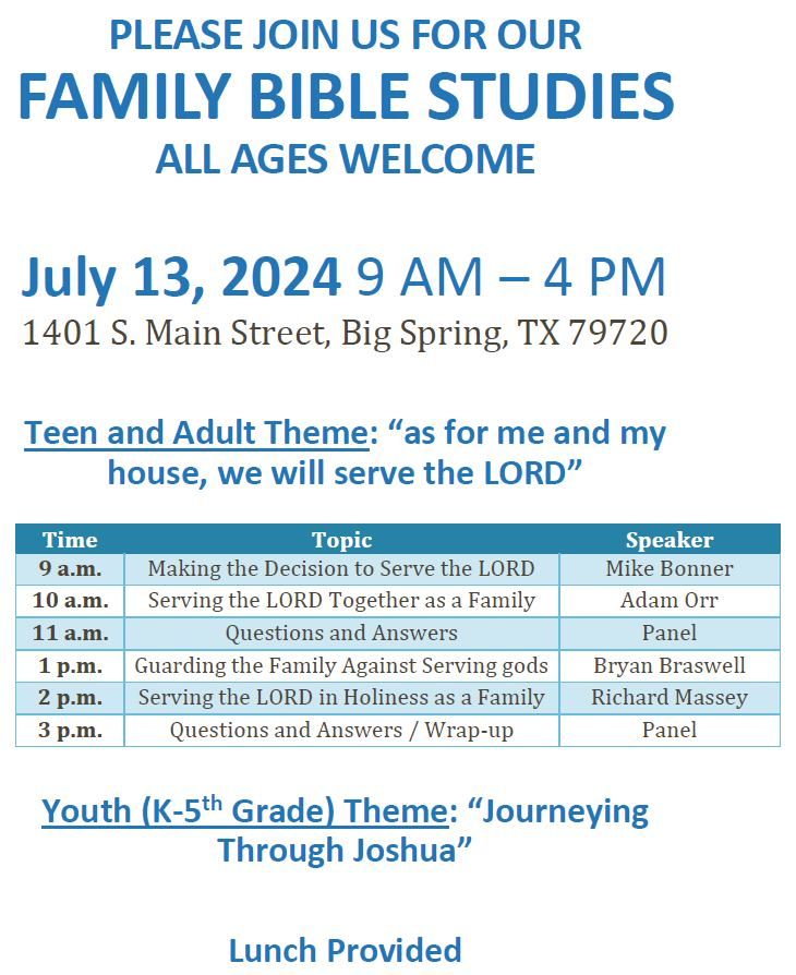 2024 Family Bible Studies