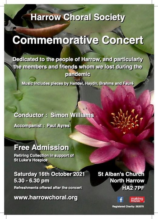 Harrow Choral Society - Commemorative Concert