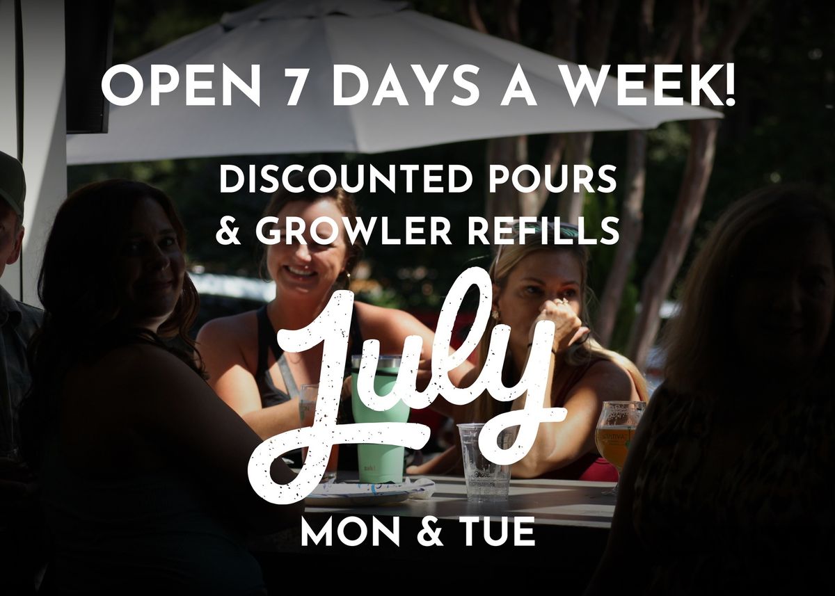 $5 Select Pours & Discounted Growler Refills!