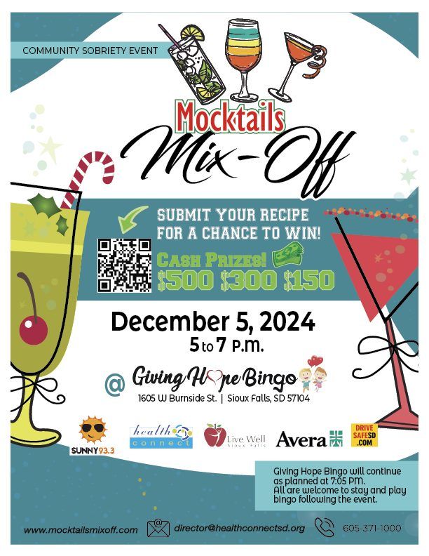 Mocktails Mix-Off hosted by Health Connect of South Dakota