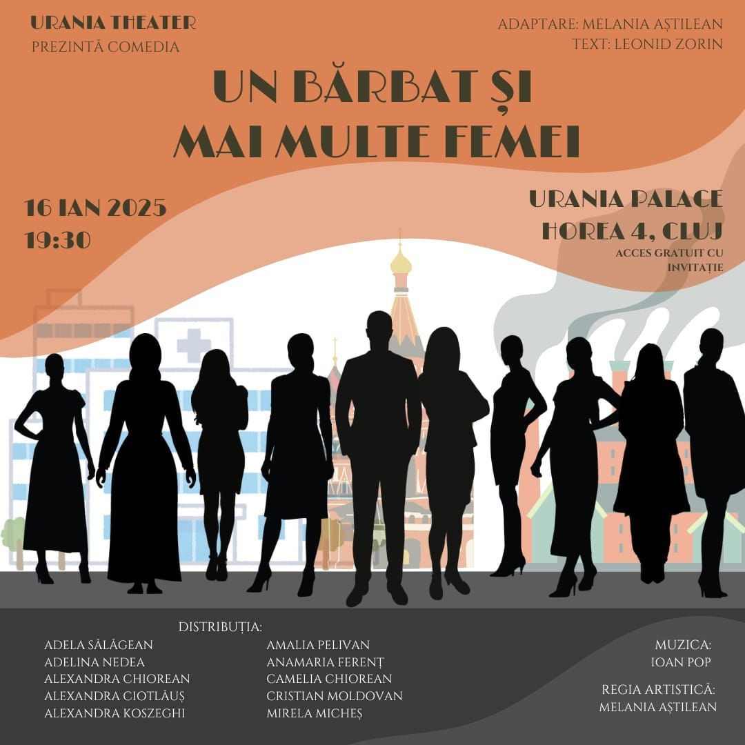 Urania Theater prezint\u0103 comedia:"Un b\u0103rbat si mai multe femei"