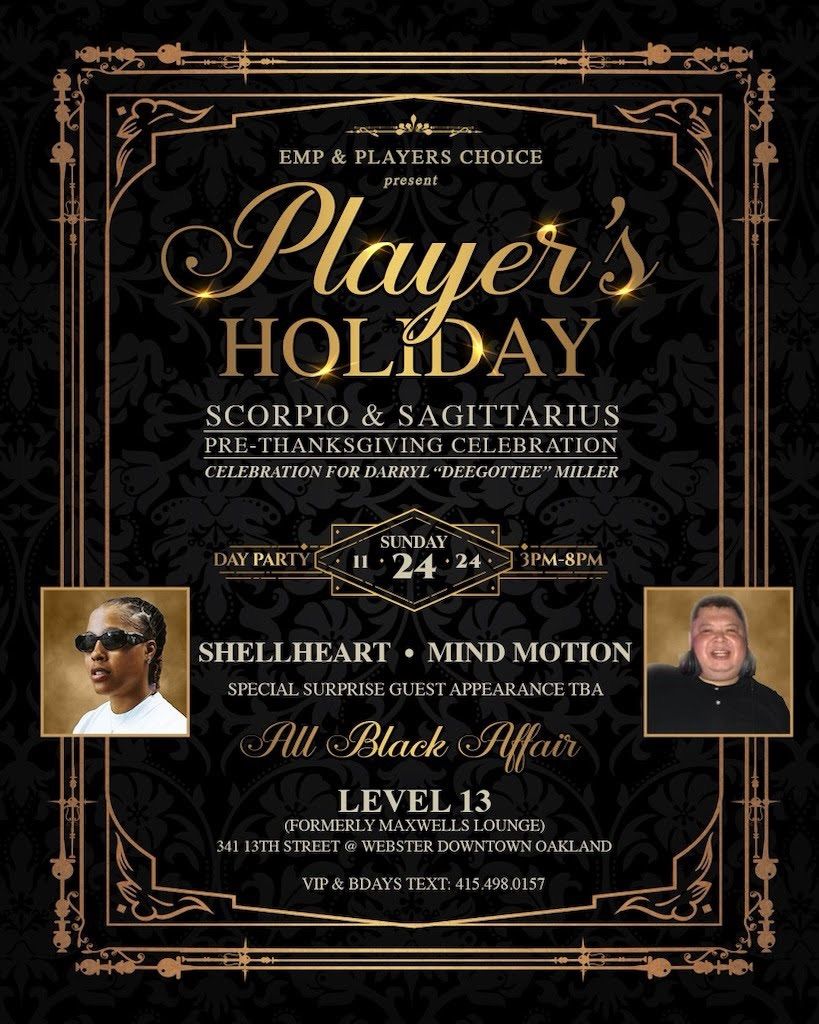 Players Holiday Scorpio \u264f\ufe0f & Sagittarius \u2650\ufe0f Pre-Thanksgiving Day Party DJs Mind Motion & Shellheart