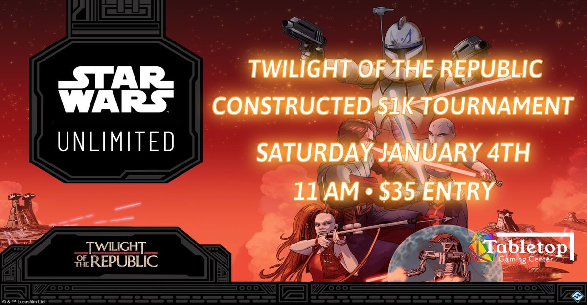 Star Wars: Unlimited Constructed $1k Tournament