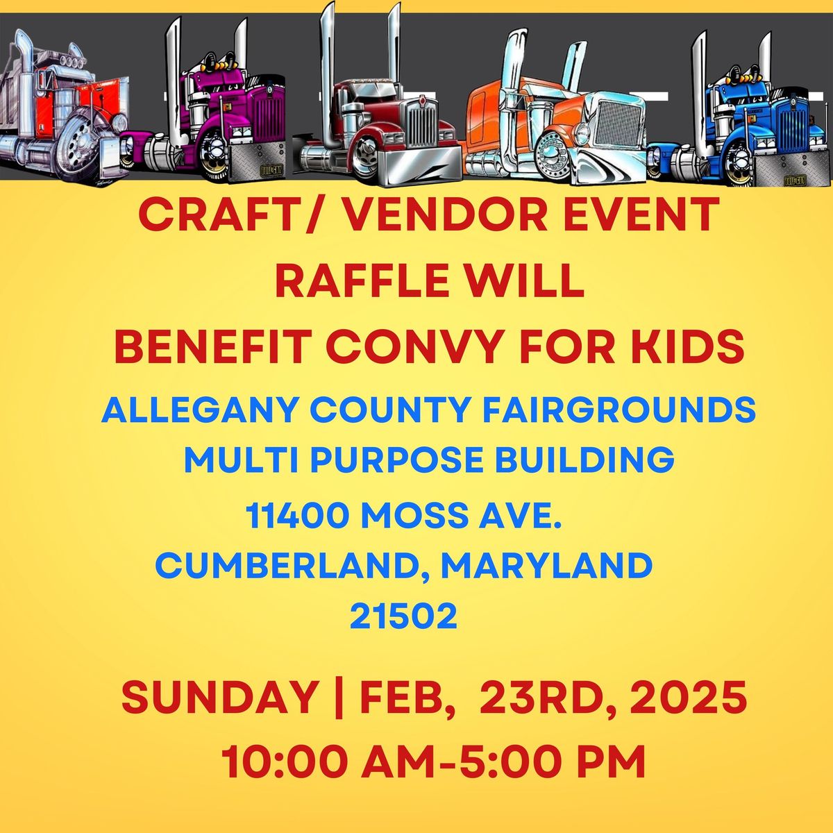 Craft\/Vendor Event with Raffle to benefit Convoy for kids