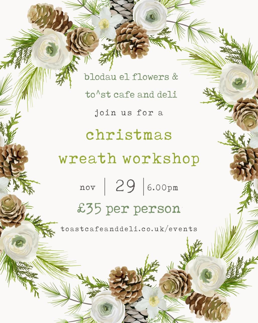 Christmas Wreath Making Workshop - FULLY BOOKED!