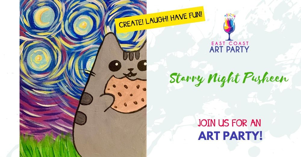 Art Party 0625 - Starry Night Pusheen - Art Party Studio, Charlottetown