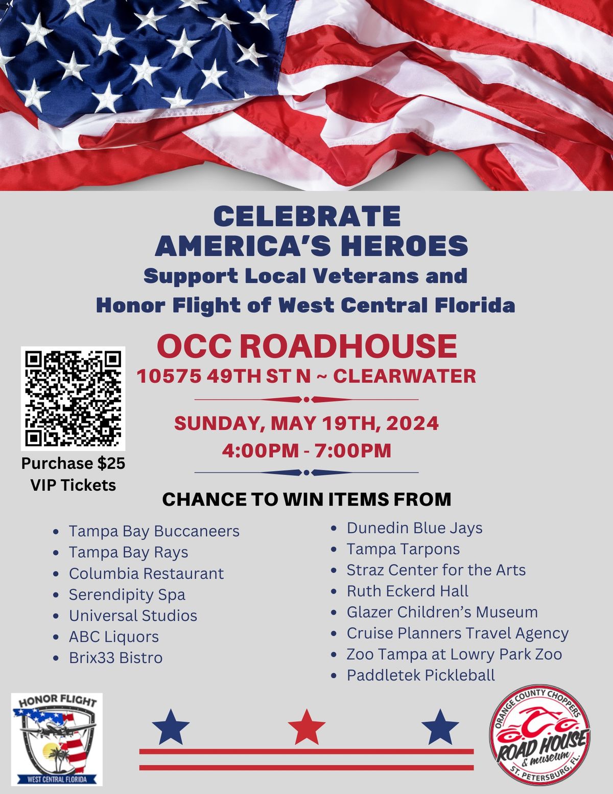 Celebrate America's Heroes - Support Local Veterans and Honor Flight of West Central Florida
