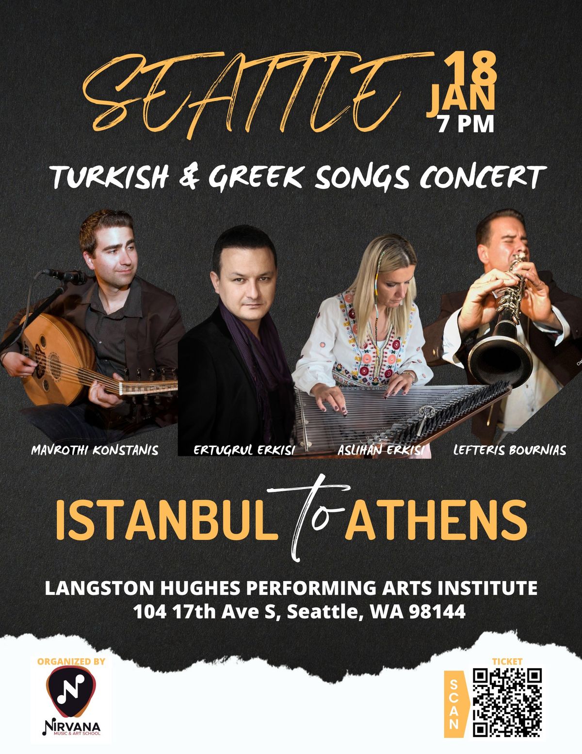 SEATTLE \/ Turkish,Greek,Arabic,Persian,Albanian & Bosnian Songs Concert by AEGEAN MUSICIANS