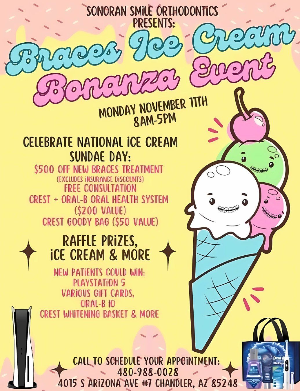 Braces Ice Cream Bonanza Event