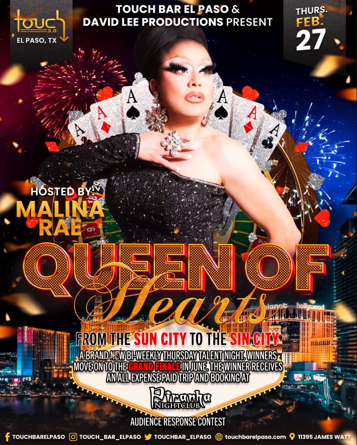 QUEEN OF HEARTS- NEW THURSDAYS AT TOUCH BAR EL PASO