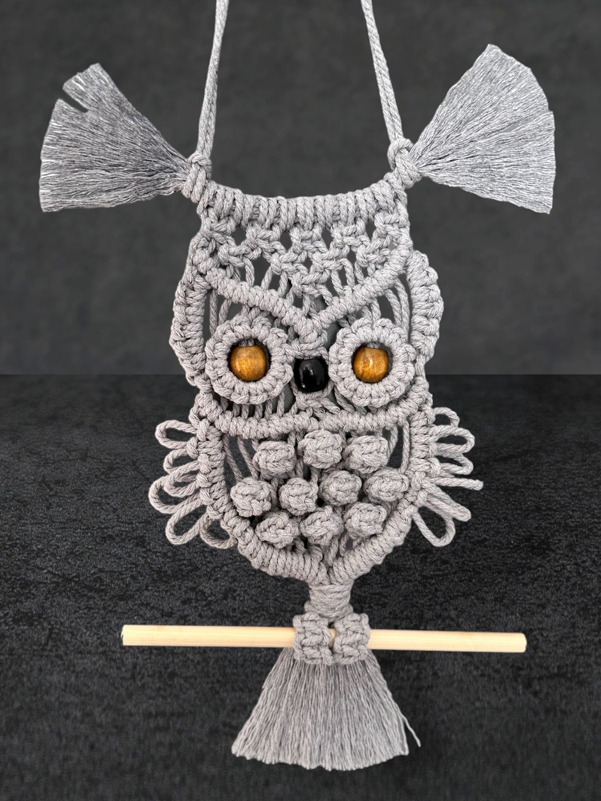 Make a Macrame wall hanging owl with tutor Sandra Ford on Thursday 13th March, 2025 10.30 - 2.30pm 