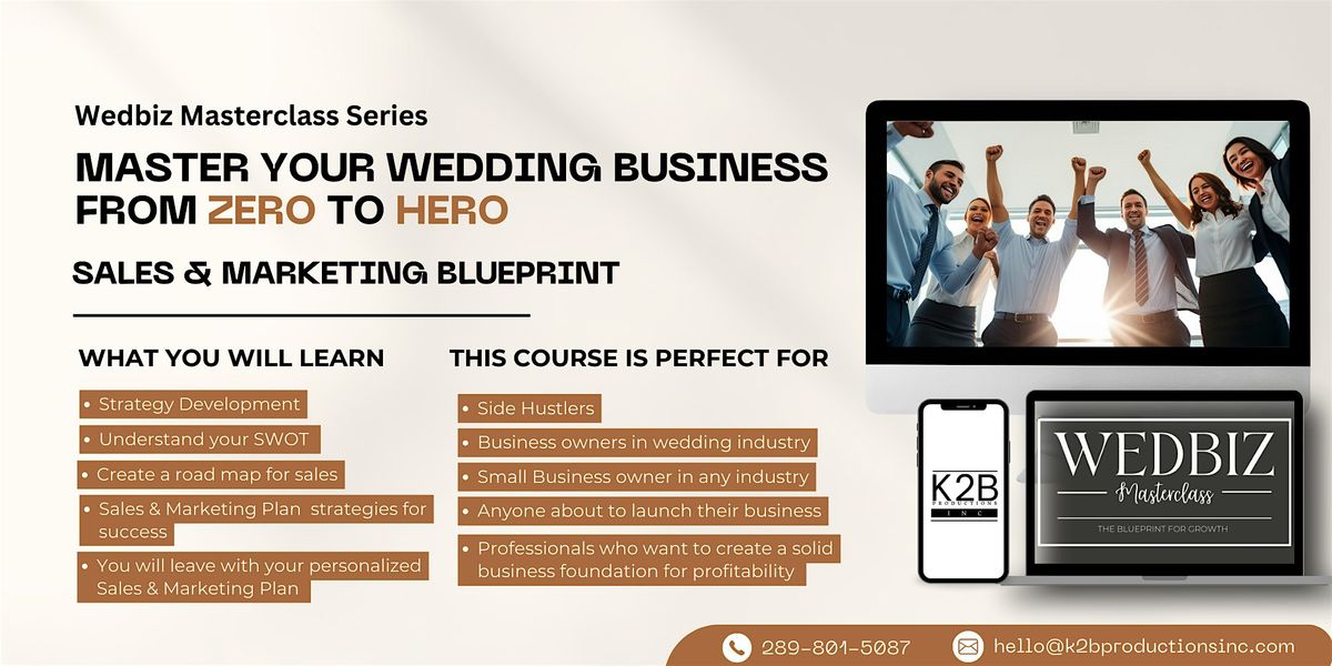 Wedbiz Masterclass: A twelve month Sales & Marketing Plan for Wedding Pros