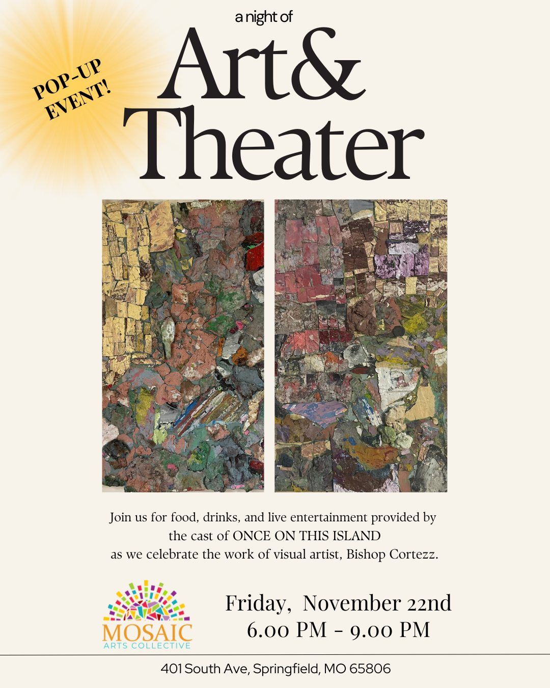 A Night of Art & Theater: A Pop-Up Event