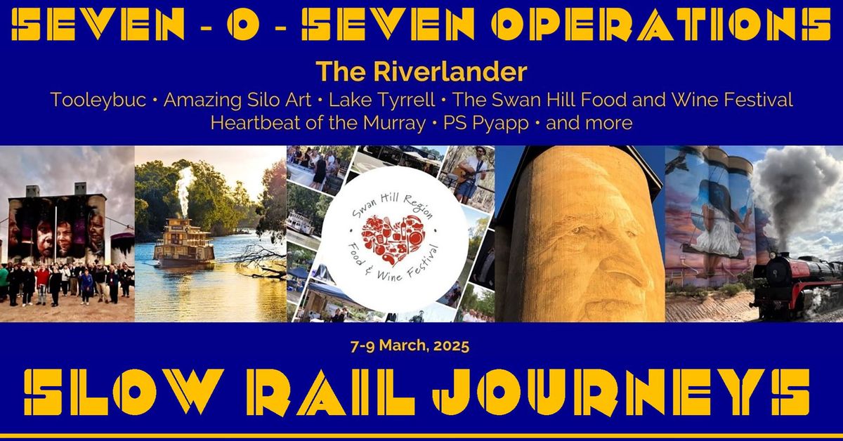 The Riverlander to Tooleybuc, the Mallee Silo Art Trail or the Swan Hill Food and Wine Festival