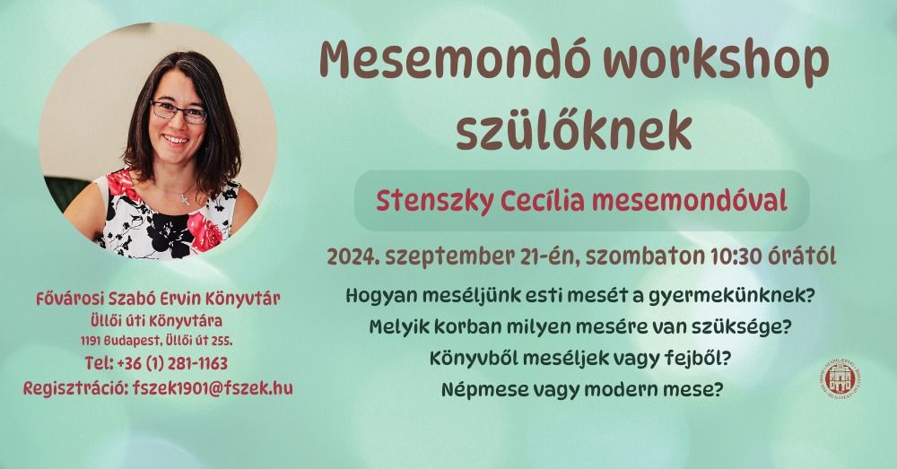 \tMesemond\u00f3 workshop sz\u00fcl\u0151knek - Stenszky Cec\u00edlia mesemond\u00f3val