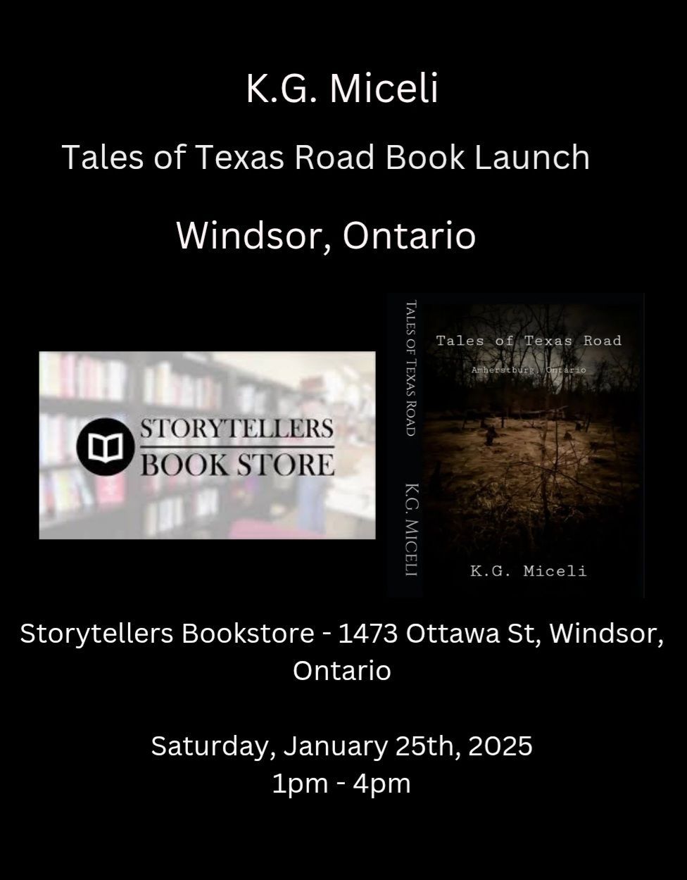 Tales of Texas Road Book Launch - Windsor