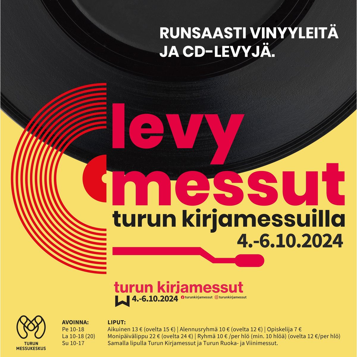 Turun kirja-ja levymessut 4.-6.10.2024