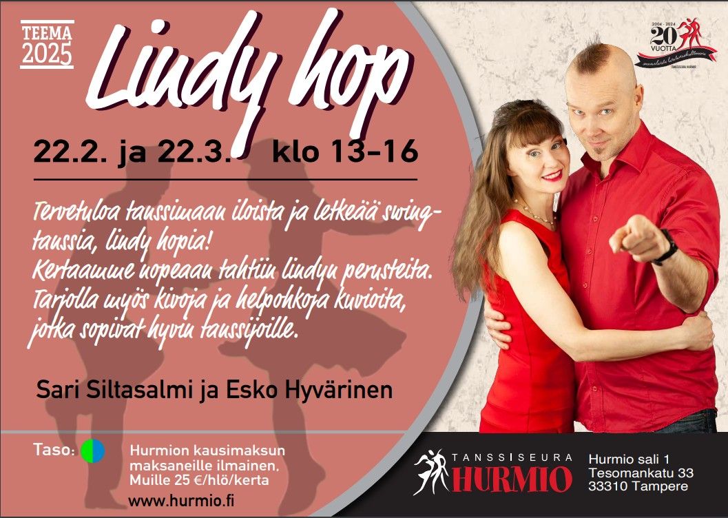 Lindy hop -teema \/ Sari Siltasalmi ja Esko Hyv\u00e4rinen \/ Hurmio, Tampere