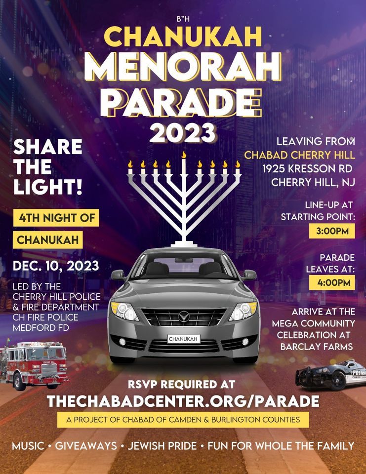 Car Menorah Parade 2023