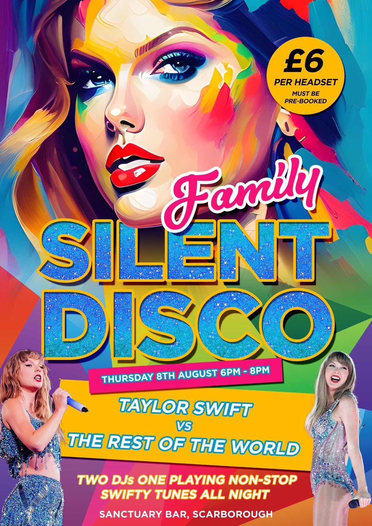 Family Silent Disco - Taylor Swift vs The World - 2 DJs Battle it out!