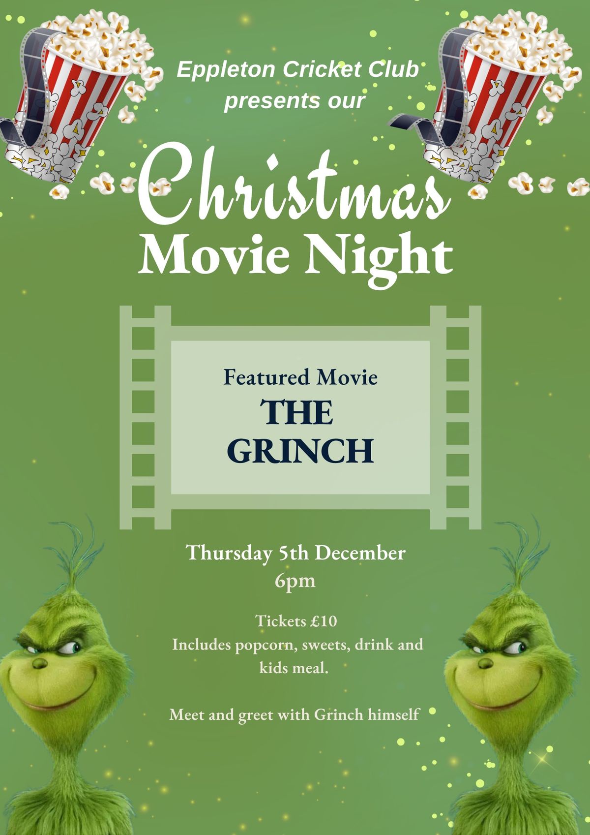 \ud83c\udf84\ud83c\udf85\u2747\ufe0f Grinch Movie Night at Eppleton Cricket Club