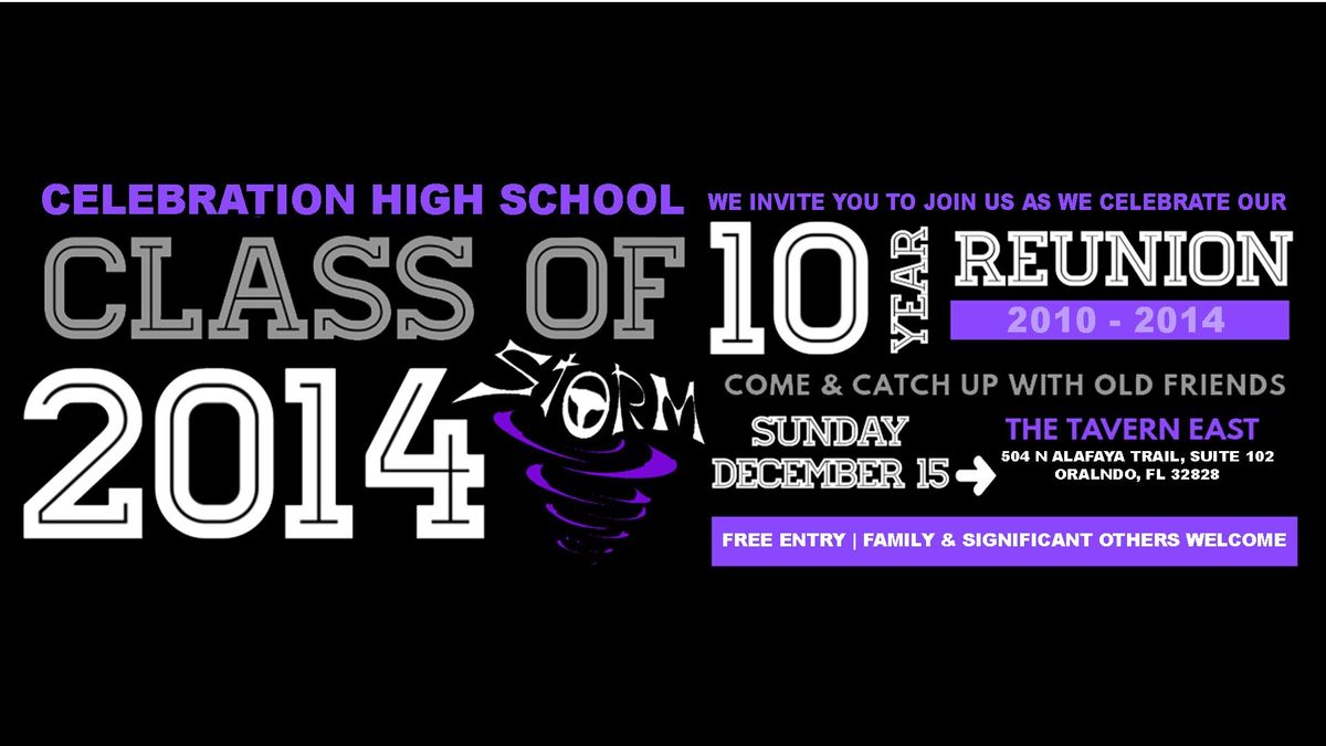 Celebration High School 10-year reunion for the Class of 2014!