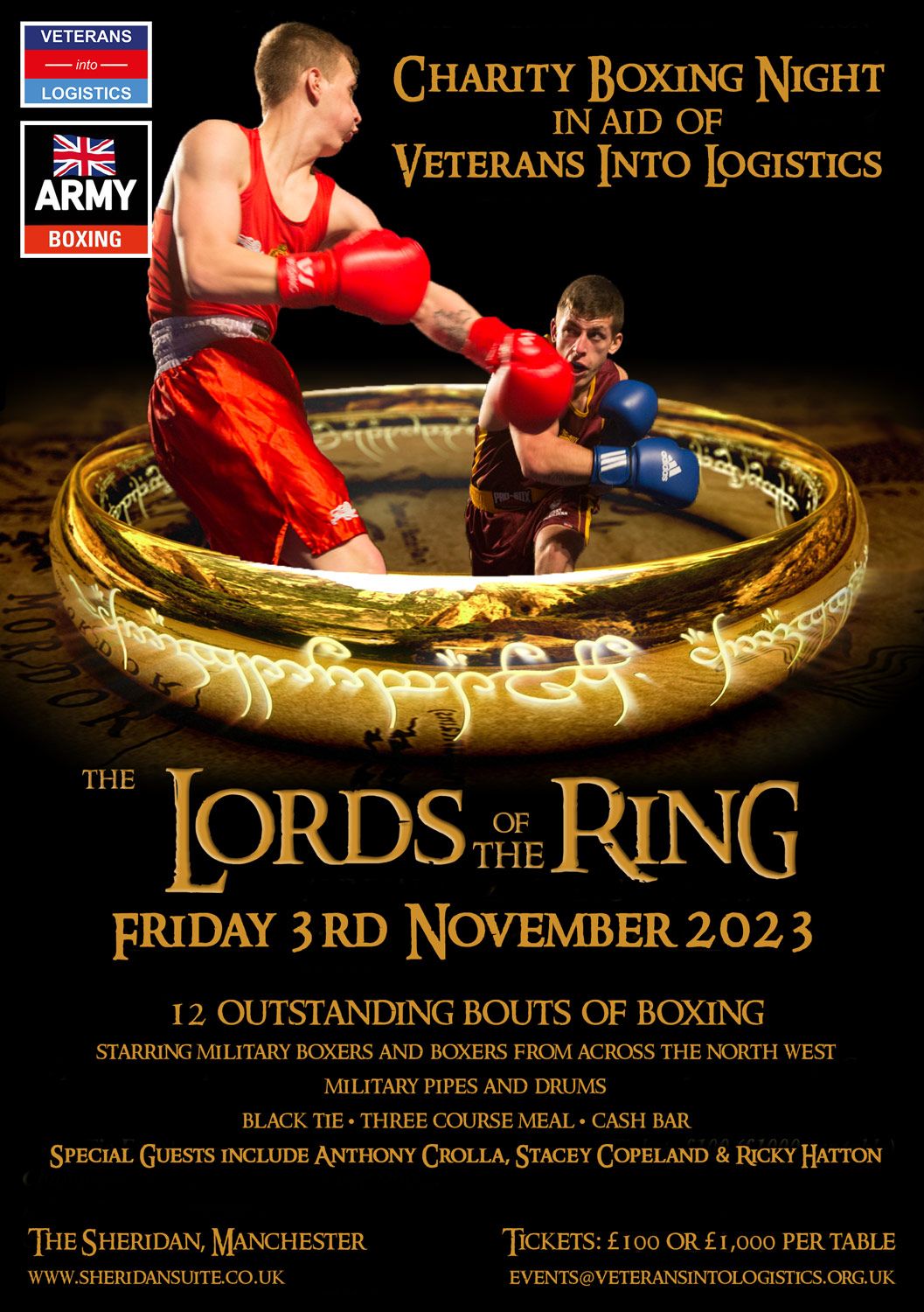 Charity Boxing Night in aid of Veterans into Logistics - 2024 DATE TO BE CONFIRMED