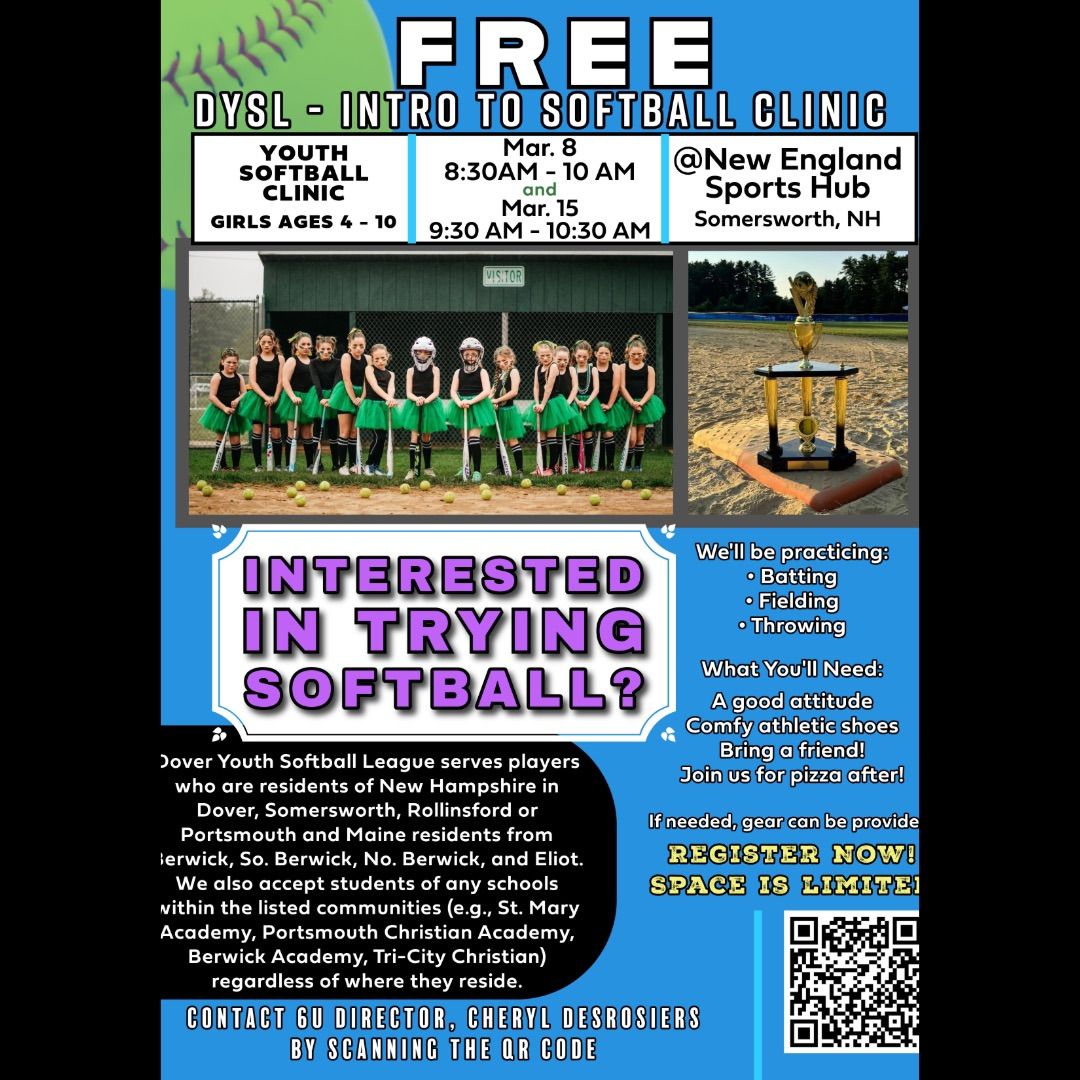 FREE Intro To Softball Clinic 