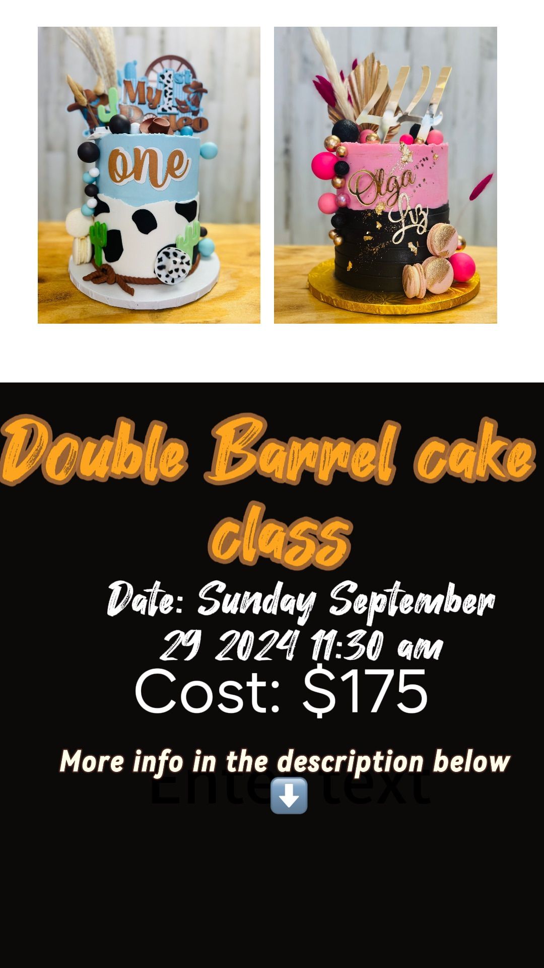 Double Barrel Cakes Class