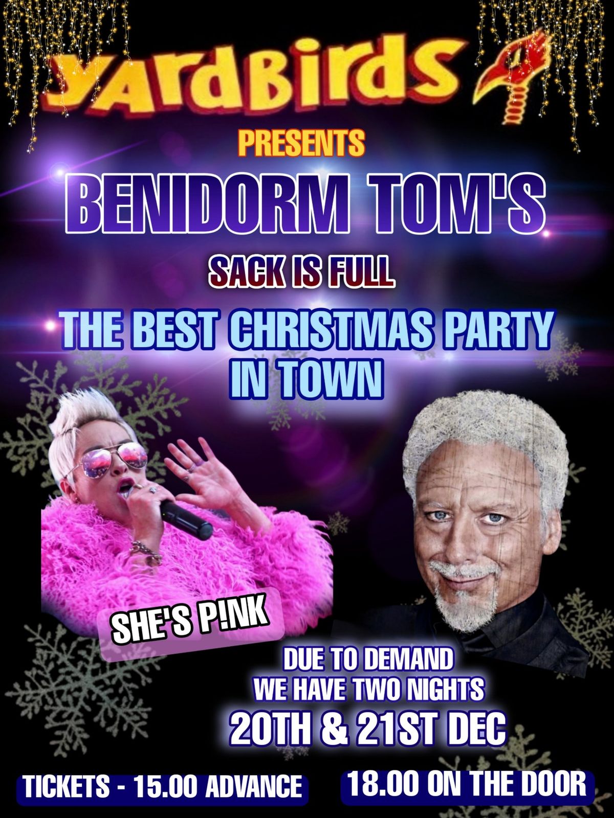 BENIDORM TOMS XMAS PARTY with special guest SHE'S PINK!