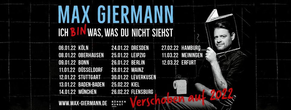 Max Giermann - Ich bin was, was Du nicht siehst I Hamburg, Markthalle