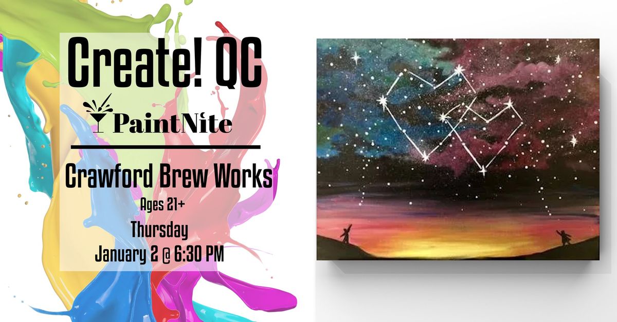 Paint Nite at Crawford Brew Works: Written in the Stars