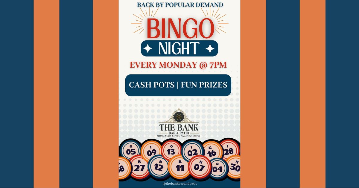 BINGO at The Bank Bar and Patio 