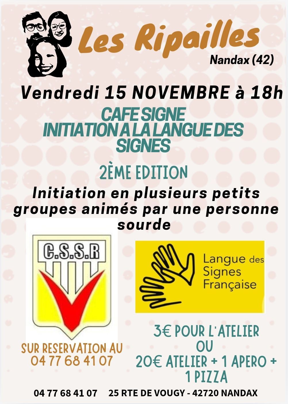 Caf\u00e9 Signe. Initiation \u00e0 la Langue des Signes Fran\u00e7aise (LSF) 