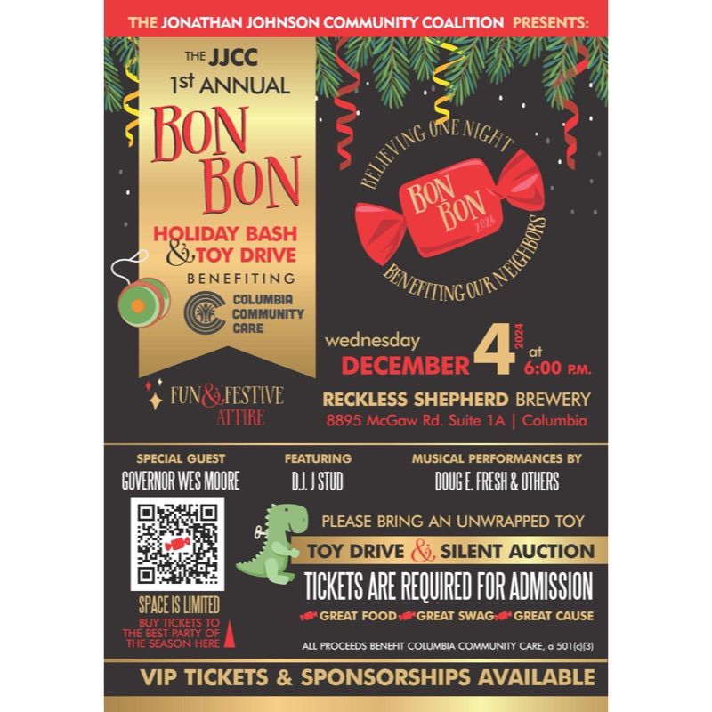 The JJCC 1st Annual BonBon Holiday Bash & Toy Drive Benefiting Columbia Community Care 