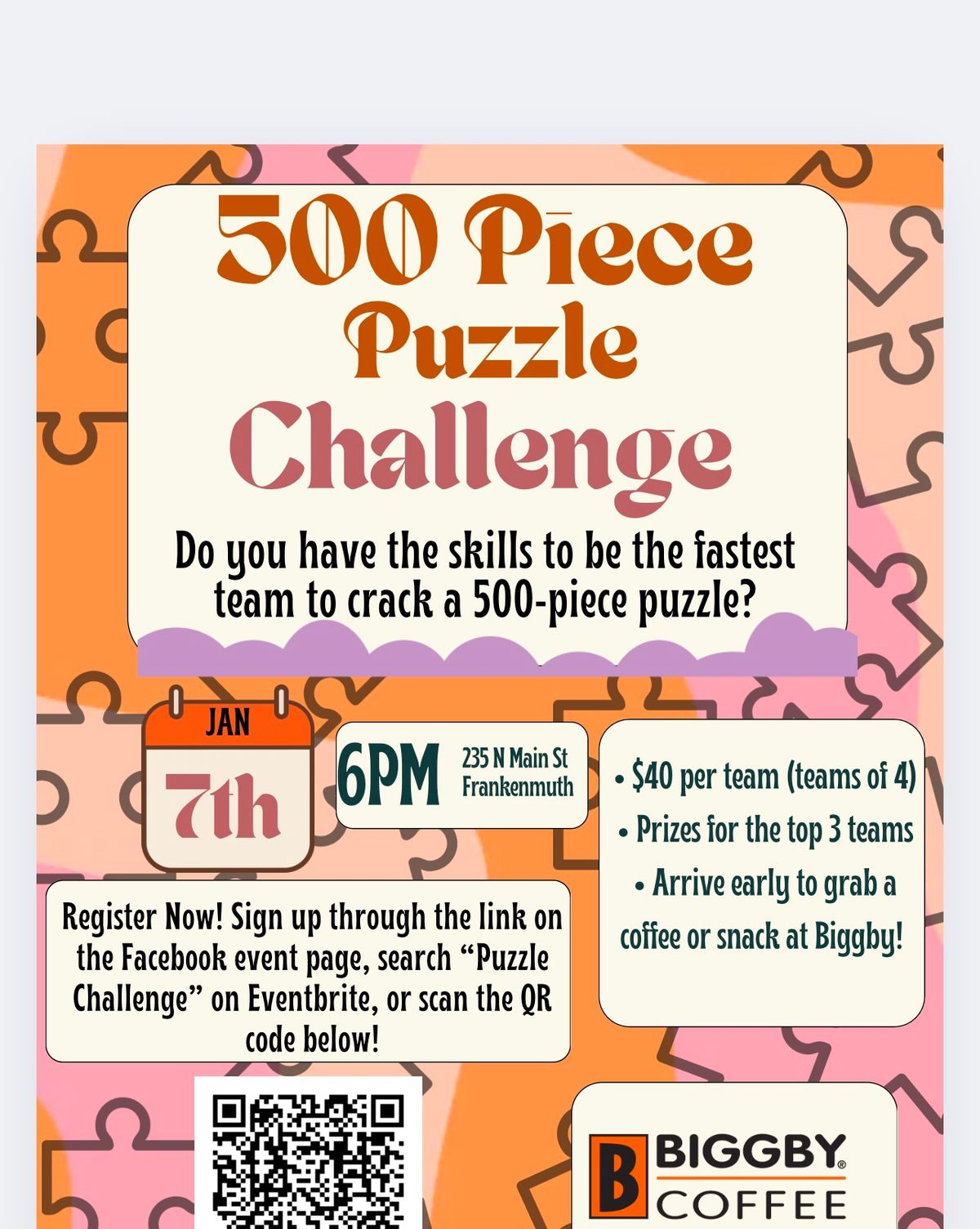 500 Piece Puzzle Competition 