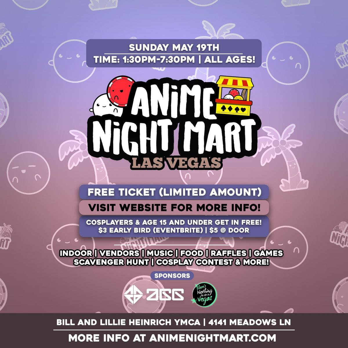 Anime Night Mart Las Vegas 5\/19\/24 ALL AGES @ Bill and Lillie Heinrich YMCA