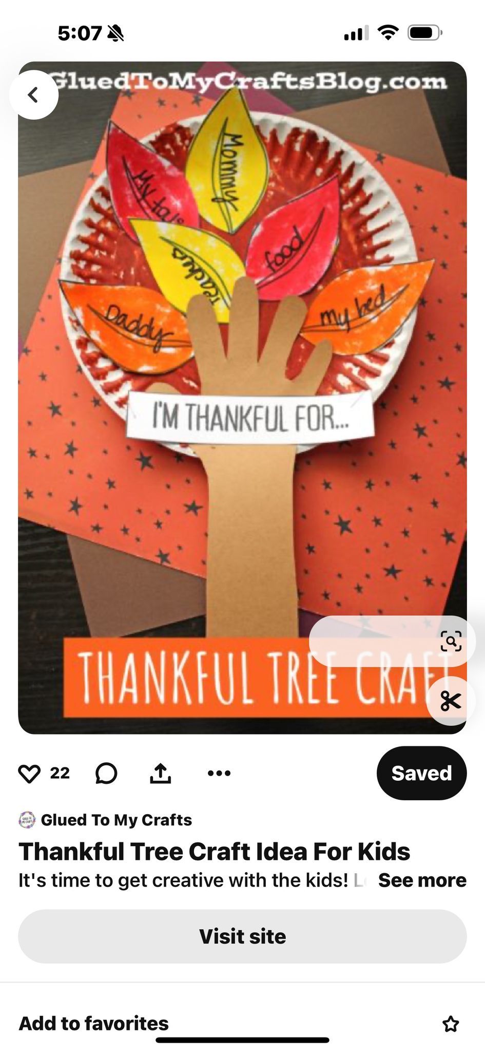 Thankful Tree Craft