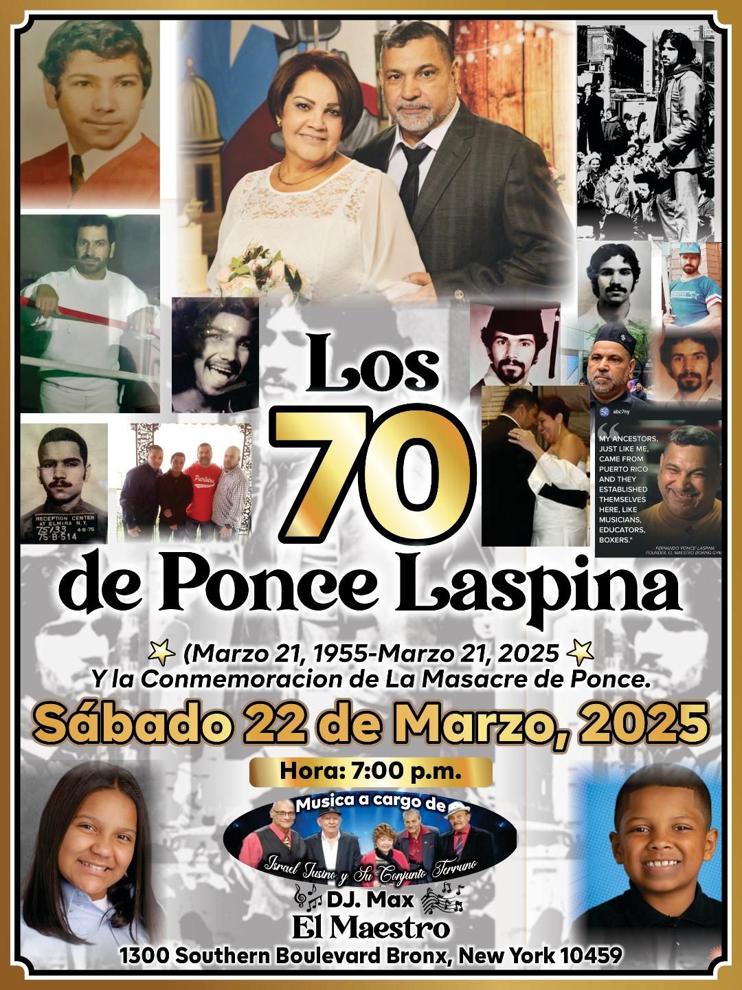 Los 70 de Ponce Laspina (Marzo 21, 1955-marzo 21, 2025)