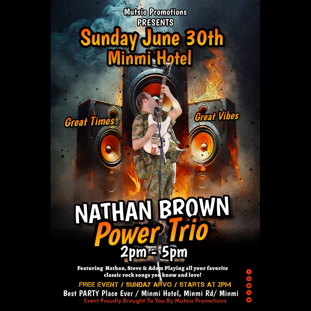 Nathan Brown Power Trio Live at Minmi Hotel
