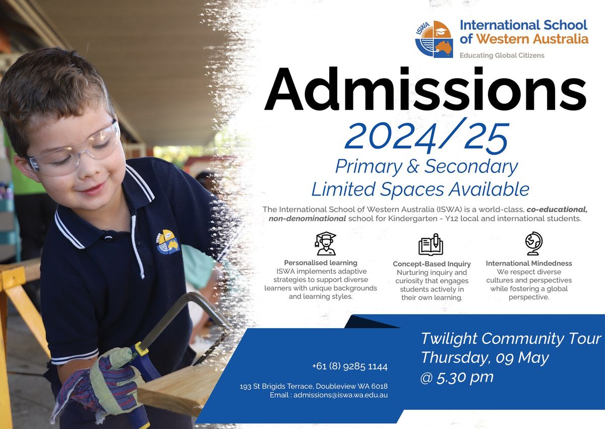 ISWA Twilight Community Tour for Admissions 2024\/2025