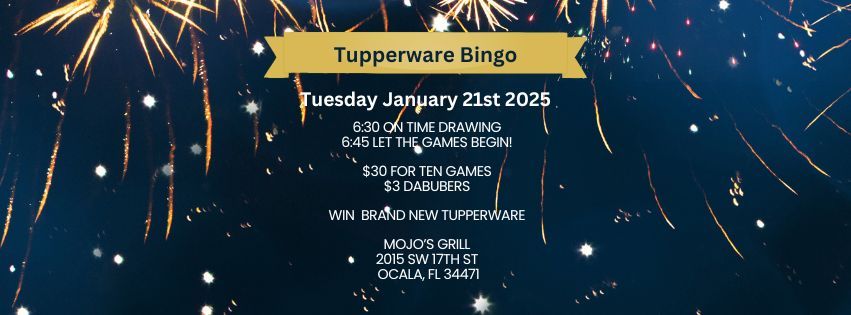 January Tupperware BINGO \ud83d\udd34\ud83d\udfe1\ud83c\udfb1\ud83d\udfe1\ud83d\udd34