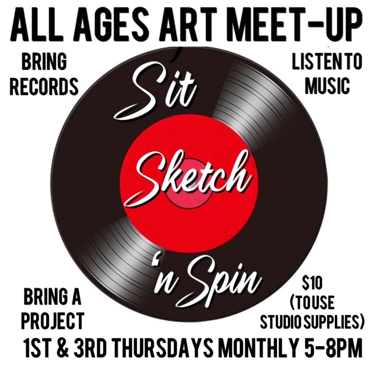 Open Art Night Sit, Sketch & Spin