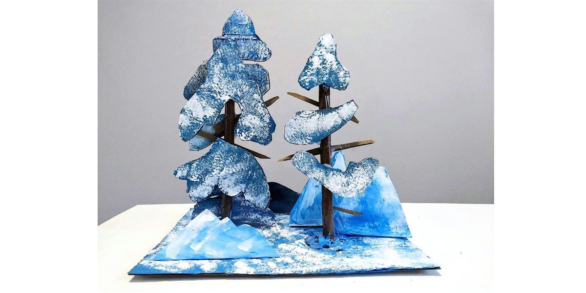 3D Cardboard  Sculpture Winter Trees All Ages are welcome  Kids & Adults